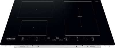 Вградлива индукциска плоча Hotpoint HB 4860B NE, 59 cm, 4 зони за готвење, црна