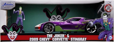 Set makine për fëmijë Dickie Auto Chevy Corvette Stingray 2009 1:24, i vjollcë