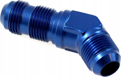 Adapter bulkhead 45° TurboWorks Flare AN3, alumin, i zi