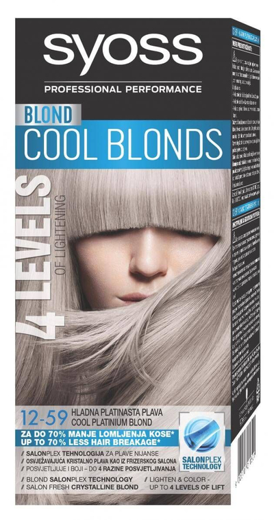 Боја за коса Syoss Classic, бр. 12-59, Cool Platinum Blonde