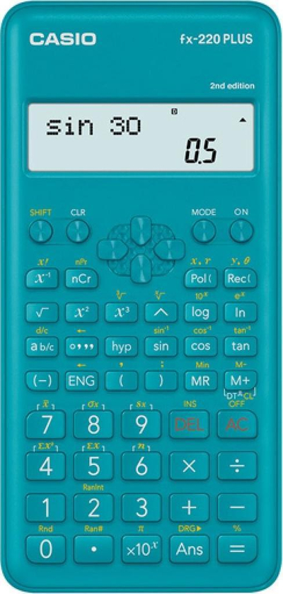 Kalkulator shkencor Casio FX-220PLUS-2, me ekran me 2 rreshta, blu