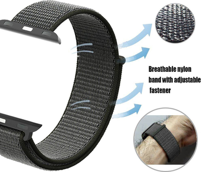 Паметна нараквица Tech-Protect Nylon за Apple Watch 42 44 45mm, дишлив најлон, темно зелена