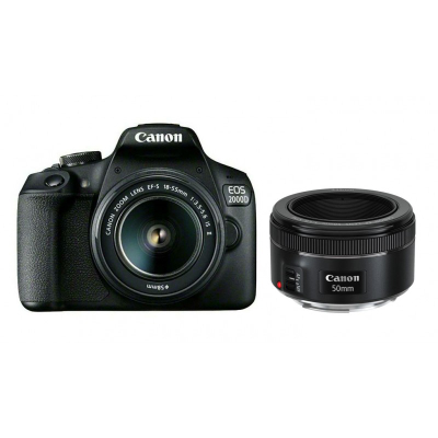 Canon EOS 2000D 18-55mm + 50mm