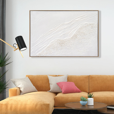 Pikturë muri Sediment 92x4,5x62Hcm (HM4555), bezhë/ bardhë