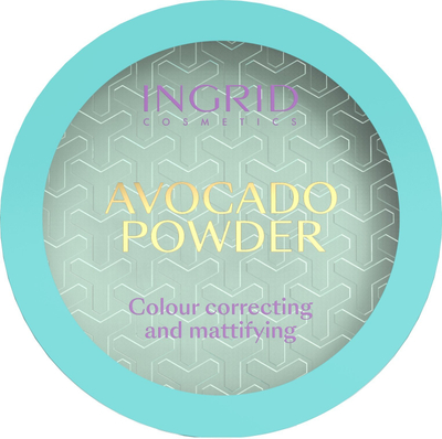 Pudër kompakte Ingrid Cosmetics Avocado Powder, për me e matu lëkurën, 8 g, jeshile
