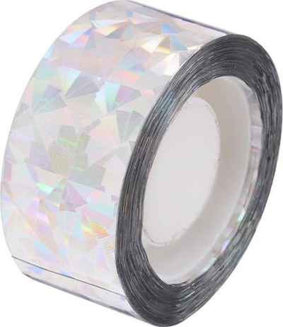 Shirit reflektues kundra zogjve OD17, 80 m, 4.5 cm, argjendt holografik