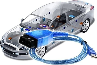 Kabllo diagnostikuese VAG KKL USB OBD2, për VAG 1988-2007, blu
