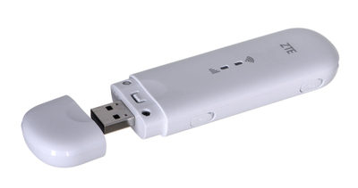 Modem USB Wi-Fi ZTE MF79N, 4G LTE 150 Mbps, deri 10 pajisje, me porta të jashtme antene, i bardhë