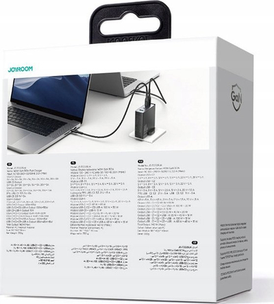 Karikues muri Joyroom JR-TCG05EU GaN, 140W, 3x USB-C 1x USB-A, i zi