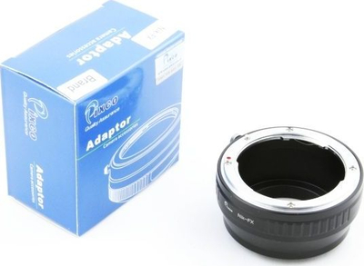 Adapter objektivi Pixco, FUJIFILM X për Nikon Ai AiS AF, metalik, i zi
