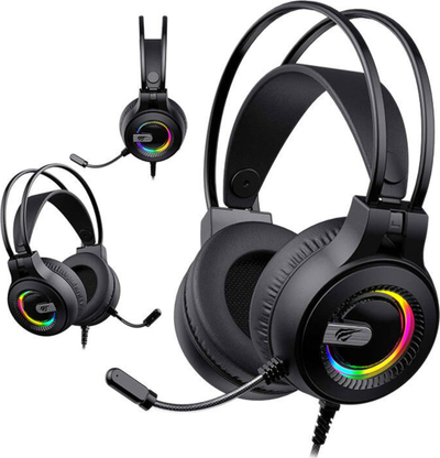 Kufje gaming Havit H2040D, stereo, me mikrofon, të zeza