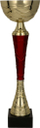 Kupë metalike dekoru TUMA RD, 46.5cm, ari me burgundy