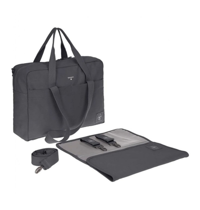 Çantë pelene Lassig Green Label Cotton Essential, pambuk organik, anthracite
