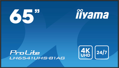 Monitor profesional Iiyama LH6541UHS-B1AG, 65", 4K Ultra HD, i zi
