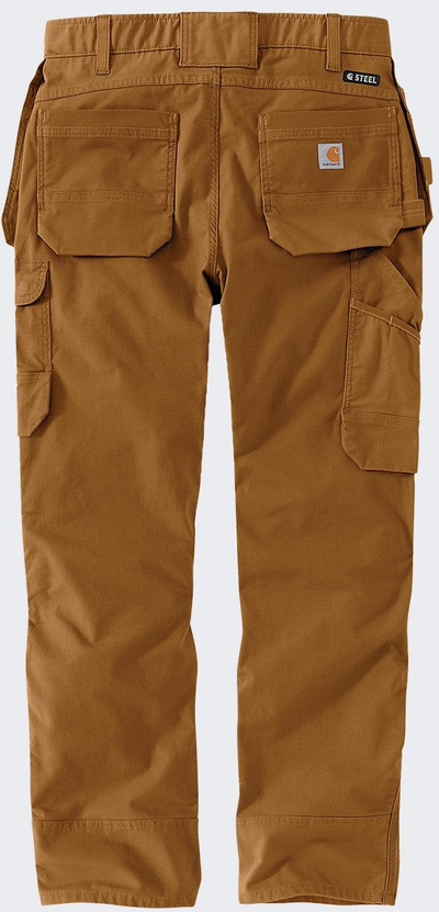 Pantallona pune Carhartt Steel Multi Pocket, W38 L30, kafe