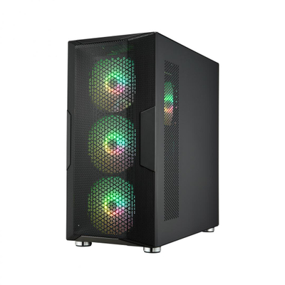 Kuti kompjuteri FSP Fortron CUT592, ATX E ATX, 4 ventilatorë ARGB, e zezë