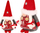Figurine dekorative Saska Christmas Gnome Girl, 20cm, pelush, shumëngjyrëshe