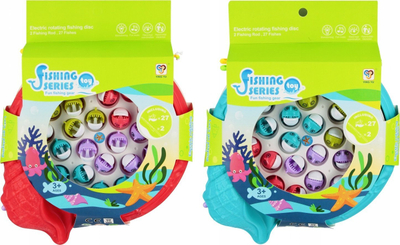 Lojë peshkimi MEGA CREATIVE 547648, elektrike rrotulluese, 27 peshq plastikë, shumëngjyrëshe