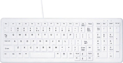Tastierë CHERRY AK-C7000, USB, QWERTZ gjerman, e bardhë