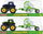 Lodra traktor me makinë bujqësore, set, mekanizëm me tërheqje, plastikë, jeshile dhe blu