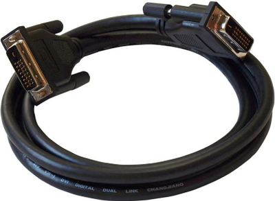Kабел DVI KABDVI DUAL AL OEM 131, Dual Link DVI D 24+1, 1.8m, со текстилен обвив