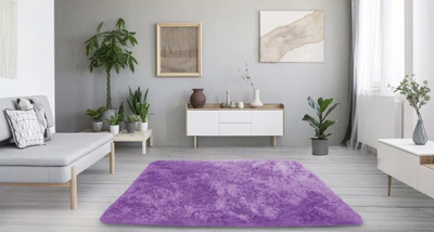 Tapet Thick Soft Plush Shaggy Rug, 80x150 cm, i trashë, vjollcë e hapur