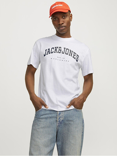 Maicë për meshkuj Jack & Jones, e bardhë