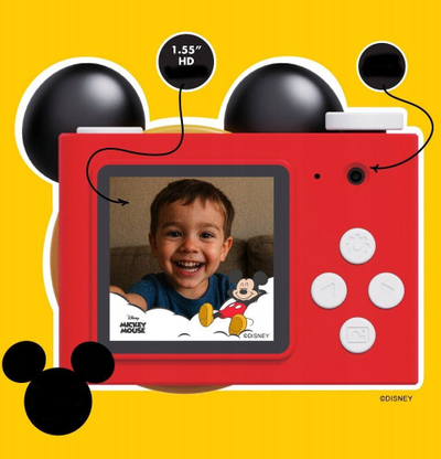 Kamerë digjitale për fëmijë Kiimento Model A, 48MP, 720p, Mickey Mouse, e kuqe