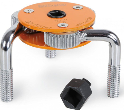 Çelës filtri vaji Beta Tools 1493H, vetërregullues me 3 krahë, 1/2", i zi