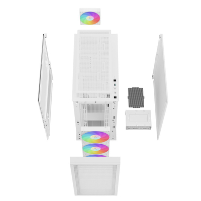 Kasa PC Deepcool CH560 ARGB Digital, Midi Tower, ATX, e bardhë