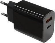 Karikues rrjeti TB Print Charger, 2x3A, USB C dhe USB A, i zi