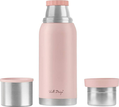Termus VIALLI DESIGN Tourist Thermos FUORI, 1L, çelik inoksi, rozë