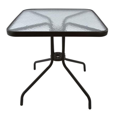 Tavolinë kopshti katrore FIGO, metal + xham, 70×70×72 cm (HM5036.02), kaftë