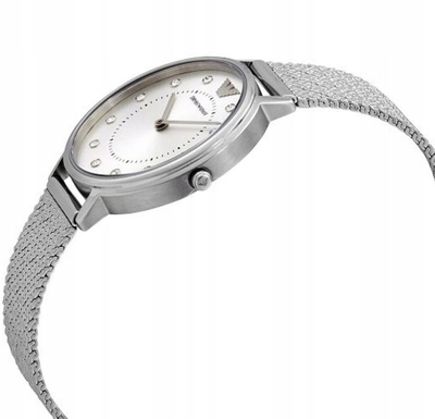 Orë grash Emporio Armani, 32mm, çelik inox, argjendtë