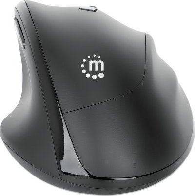 Mouse pa kabllo Manhattan Ergonomic, optik 1600dpi, 6 butona, i zi