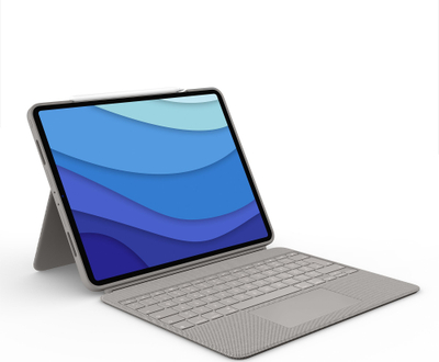 Këllëf tastiere Logitech Combo Touch, për iPad Pro 12.9", me trackpad, Sand