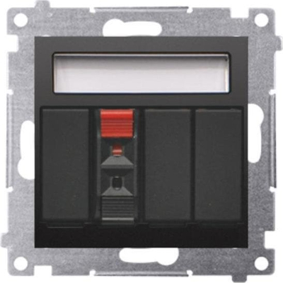 Prizë altoparlanti Kontakt Simon 54 DGL31.01/49, modul i vetëm, 2.5mm², e zezë