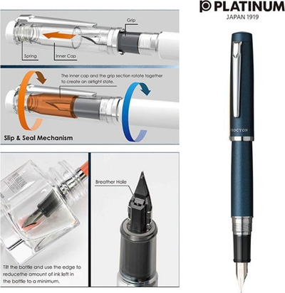 Stilolaps Platinum, F, i kaltër