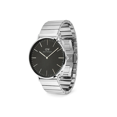 Orë dore për burra Daniel Wellington DW00100774, argjendtë/ zezë