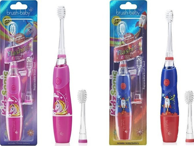 Furçë dhëmbësh elektrike Brush Baby KidzSonic Rocket, për fëmijë 3+, vibrim sonik, drita LED shumëngjyrëshe