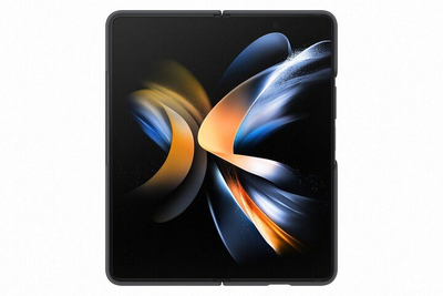 Mbrojtëse silikoni me rrip Samsung për Galaxy Z Fold 4, e zezë