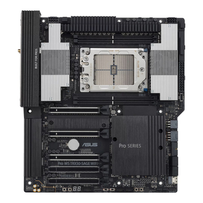 Pllakë amë Asus PRO WS TRX50-SAGE WIFI, DDR5, WiFi 7, e zezë