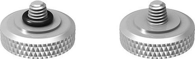 Buton shkrepjeje Deluxe Soft për Fujifilm, metalik, argjendtë me të kuqe