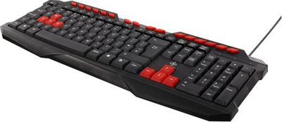 Tastierë gaming Deltaco GAM-024UK, me kabllo USB, madhësi e plotë, e zezë
