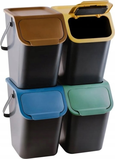 Set koshash plehrash Practic, 4x25L, riciklim, shumëngjyrësh