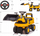 Makinë lodër ride on Milly Mally CAT Loader, me timon dhe kovë lëvizëse, plastike, e verdhë