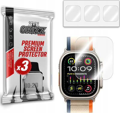 Folje mbrojtëse GrizzGlass Hydrofilm për Apple Watch Ultra 2, hidrogel, transparente