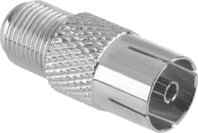Prizë antene metalike me F Connector, set 2 copë, ngjyrë argjendi