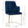 Kolltuk Solana velvet + këmbë ar 54×63×87 cm (HM9275.08), kaltër/ ari