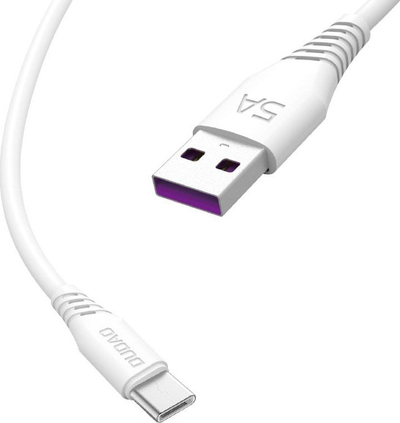 Kabllo USB Dudao L2, USB A në USB C, 2 m, e bardhë